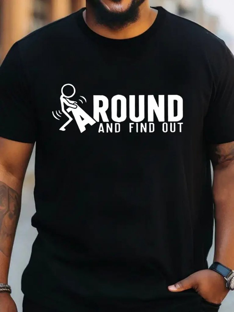 Erkek Around Baskılı Süprem T-shirt , 18542