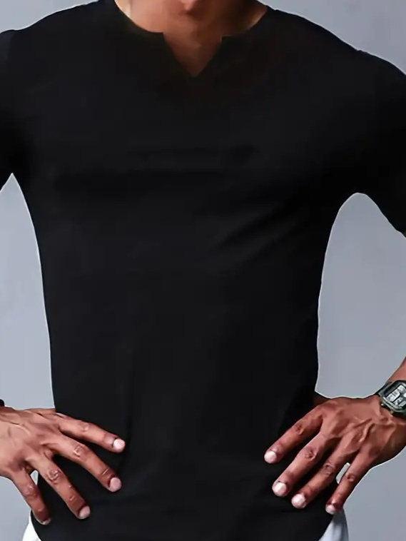 Erkek Kısa Kollu V Yaka Süprem T-shirt , 16990 - Image 2