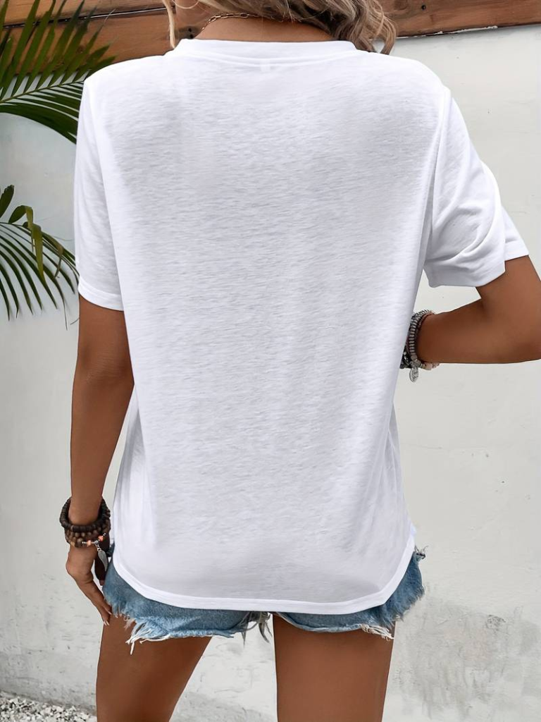 Kadın Kısa Kollu Bisiklet Yaka Göz Baskılı Süprem T-shirt , 24007 - Image 6