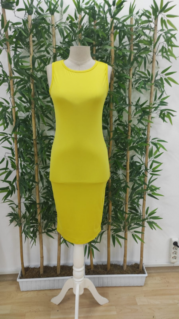 Kadın Bodycon Midi Boy Dalgıç Elbise, 17481 - Image 4
