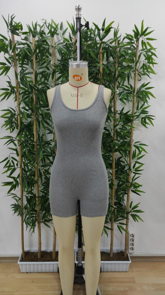 Kadın Kalın Askılı Bodycon Tulum , 17509 - Image 3