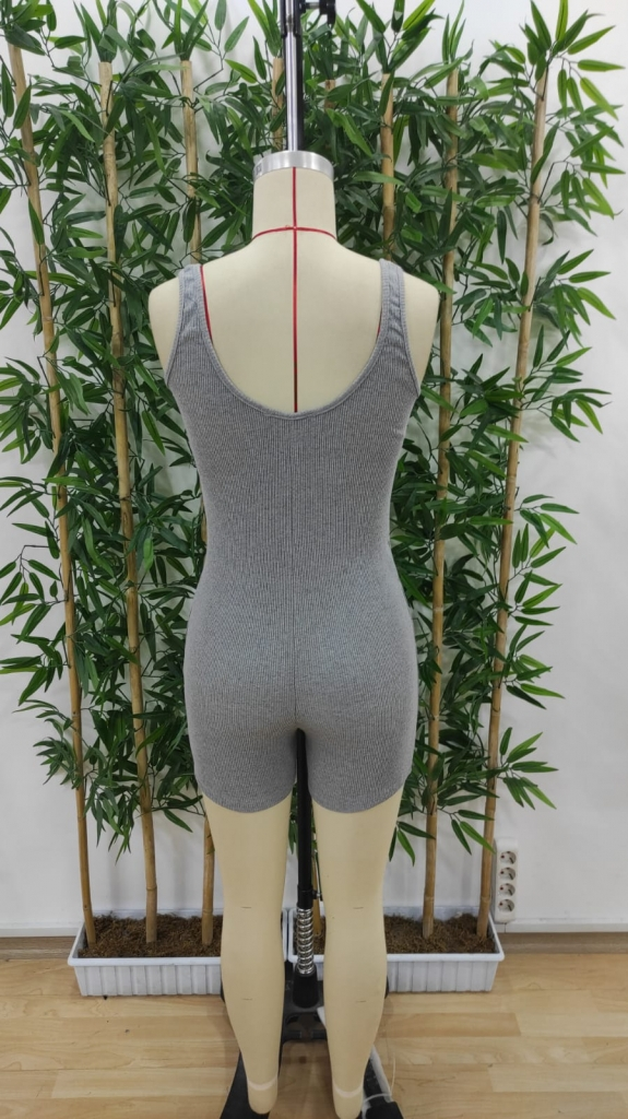 Kadın Kalın Askılı Bodycon Tulum , 17509 - Image 4