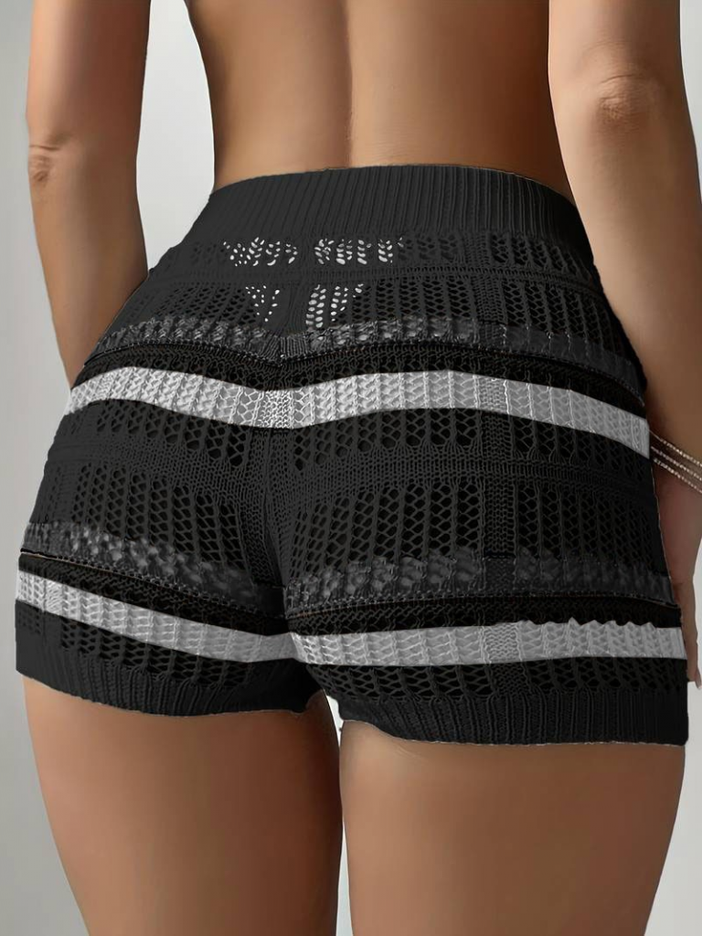 Kadın Belinden Bağlamalı Mini Triko Short , 18210 - Image 2
