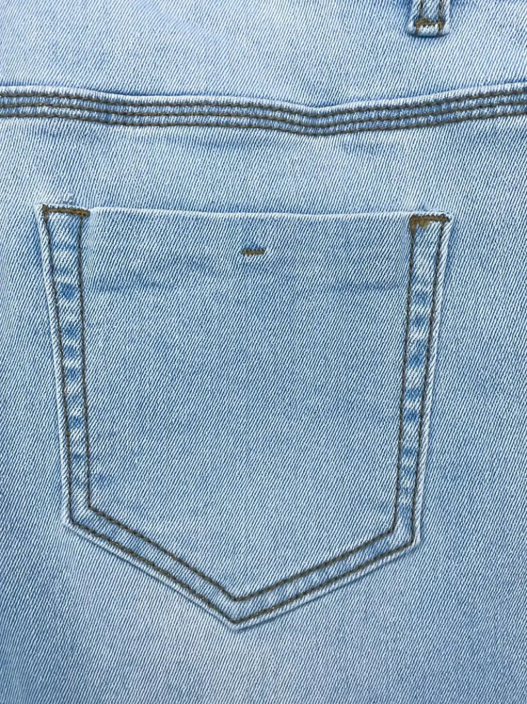 Kadın Yüksek Belli önden Düğmeli Yırtık Detaylı Kot Pantolon , 21841 - Image 5