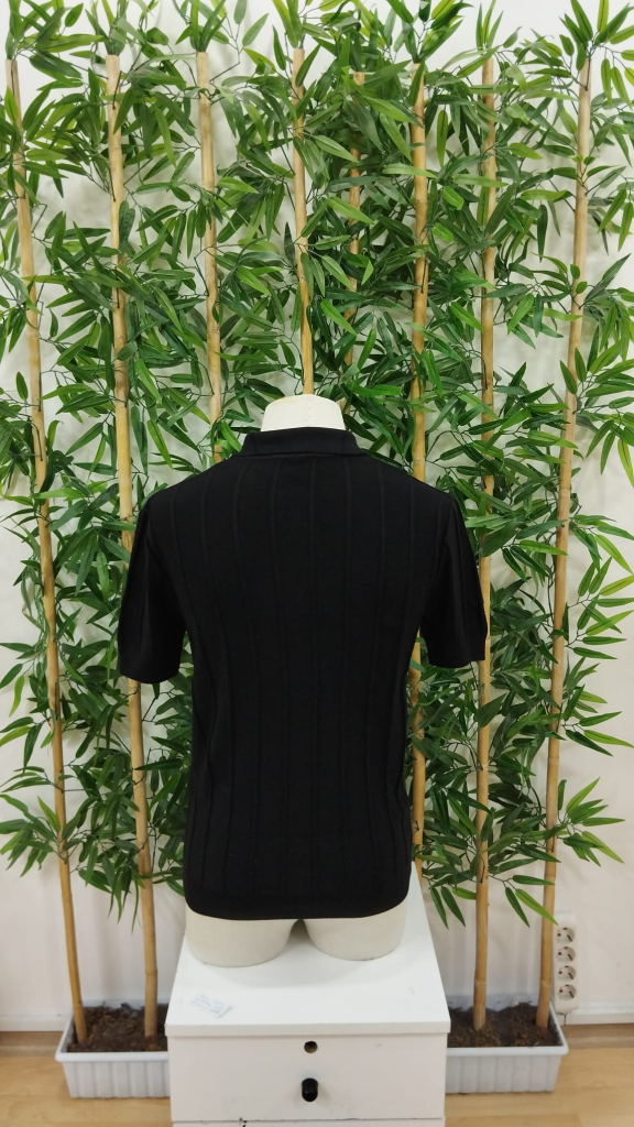 Erkek Kısa Kollu Polo Yakalı Düğmeli Triko Bluz, 23258 - Image 5