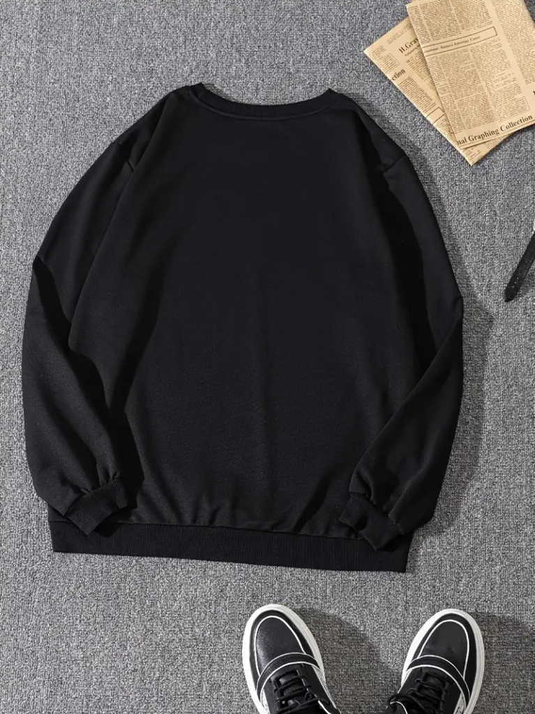 Erkek Uzun Kollu Baskı Detaylı Iki Iplik Sweat, 23411 - Image 3