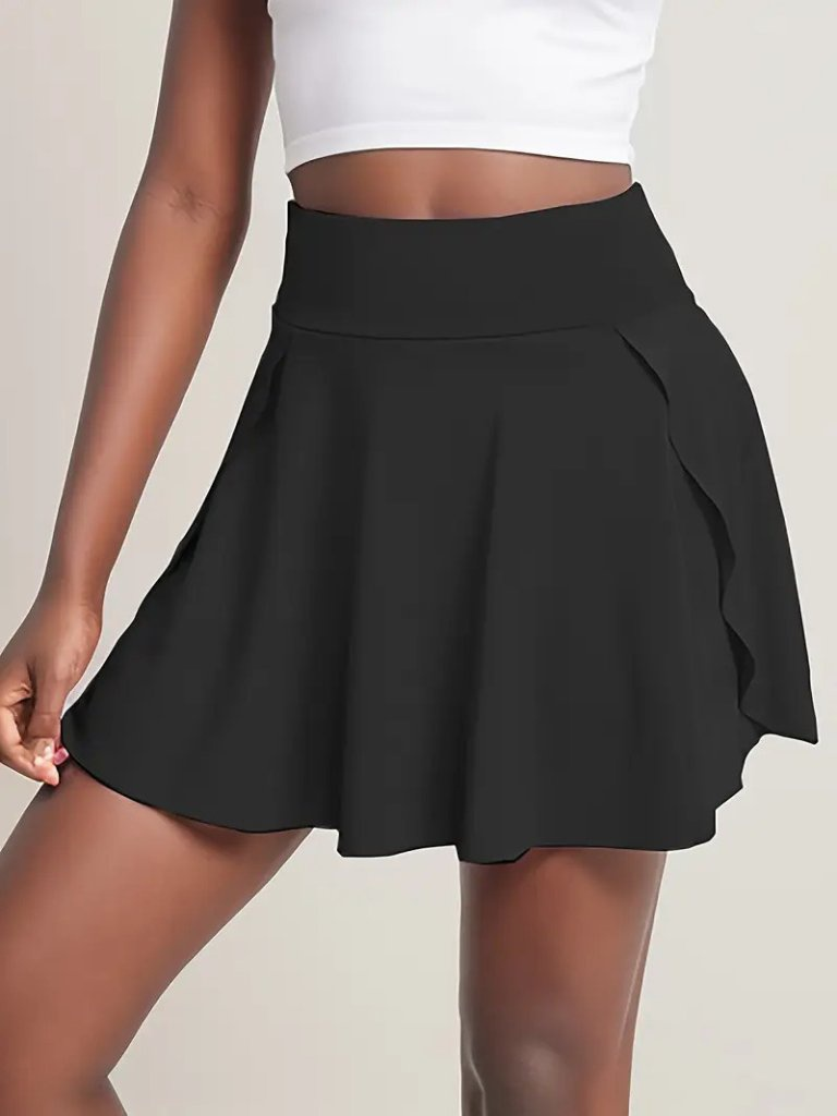 Kadın Yüksek Bel Cepli Sandy Short Etek, 23952 - Image 8