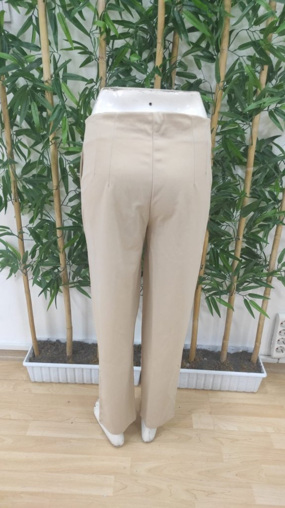 Kadın Yüksek Bel önden Fermuarlı Ithal Krep Pantolon , 24816 - Image 6