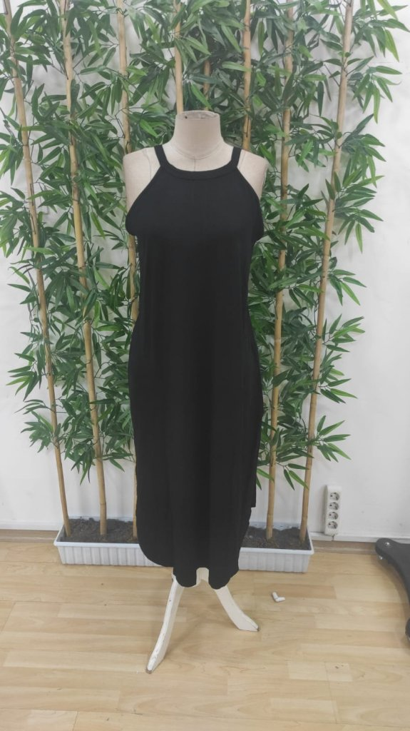 Kadın Daire Yakalı Reglan Kol Viskon Elbise , 24829 - Image 4