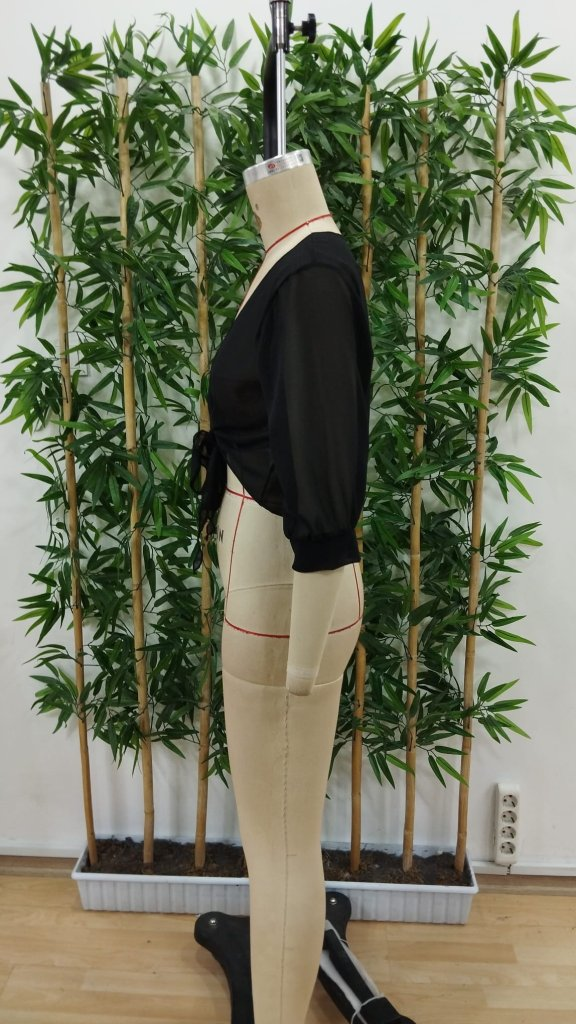 Kadın Truvakar Kol önden Bağlamalı Kısa şifon Bolero Ceket, 24960 - Image 5