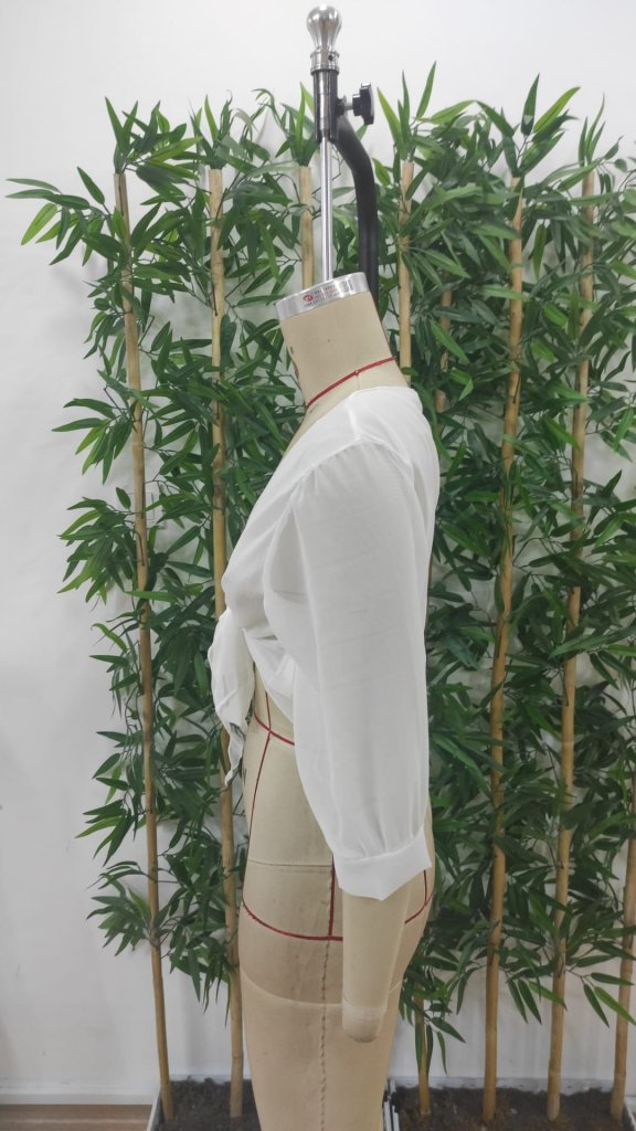 Kadın Truvakar Kol önden Bağlamalı Kısa şifon Bolero Ceket, 24962 - Image 8