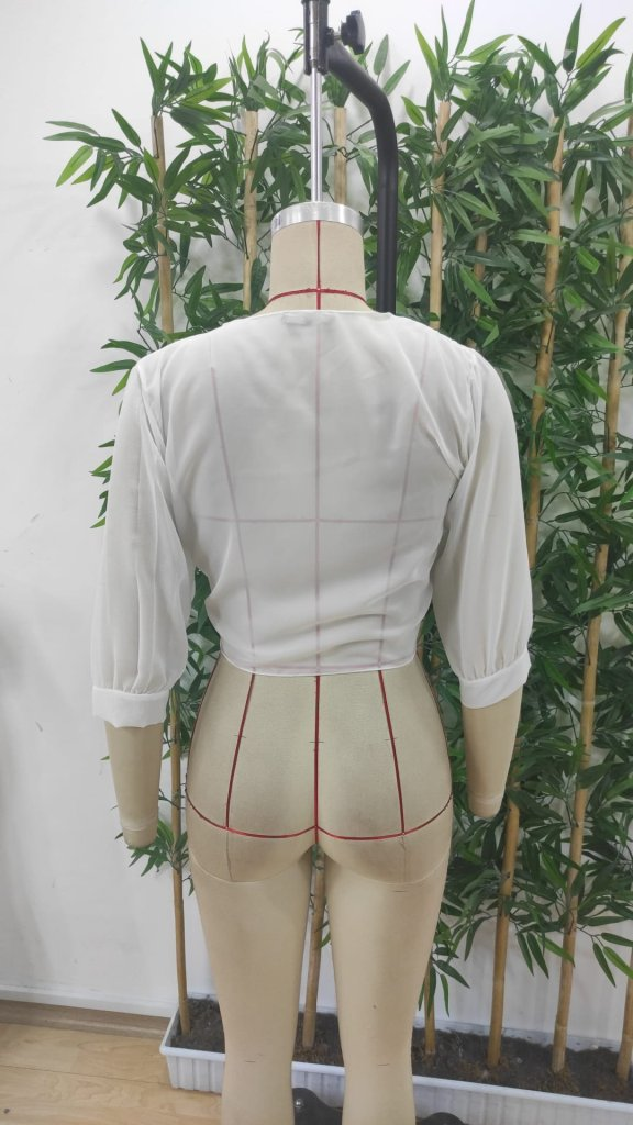 Kadın Truvakar Kol önden Bağlamalı Kısa şifon Bolero Ceket, 24962 - Image 9