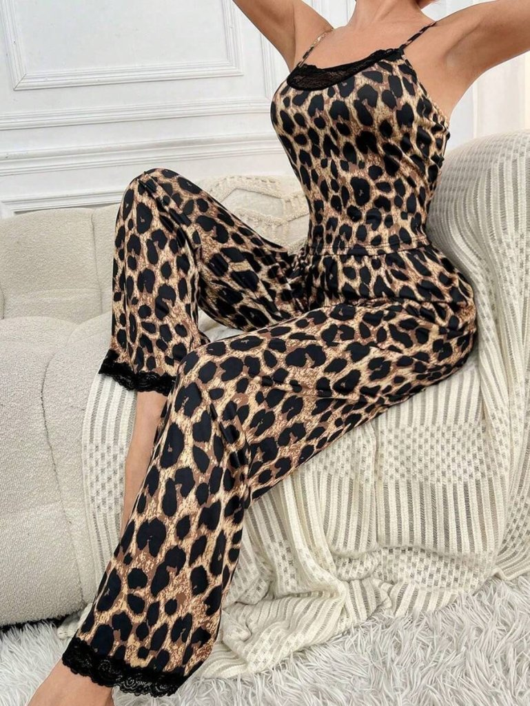 Kadın Ip Askılı Yakası Dantelli Bluz Ve Pijama Sandy Ikili Takım , 25259 - Image 3