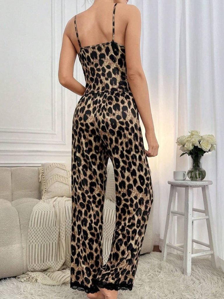 Kadın Ip Askılı Yakası Dantelli Bluz Ve Pijama Sandy Ikili Takım , 25259 - Image 4