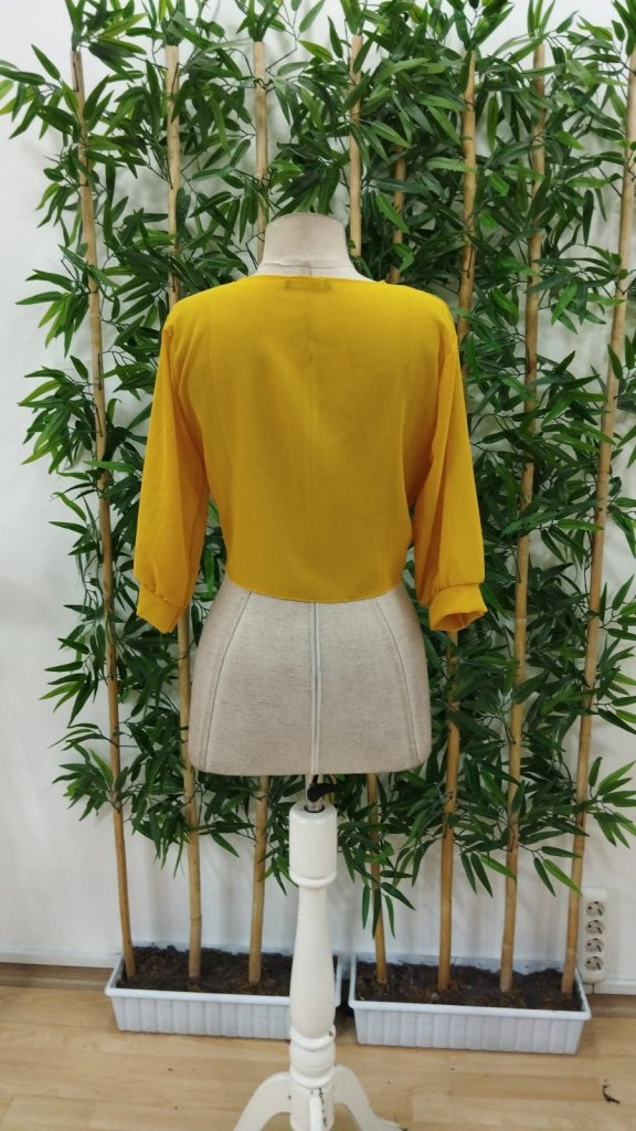 Kadın Fakir Kollu önden Bağlamalı Kısa şifon Bolero Ceket, 25326 - Image 6
