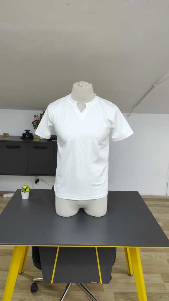 Erkek Kısa Kollu Bisiklet Yaka Burgu Bluz, 25374 - Image 4