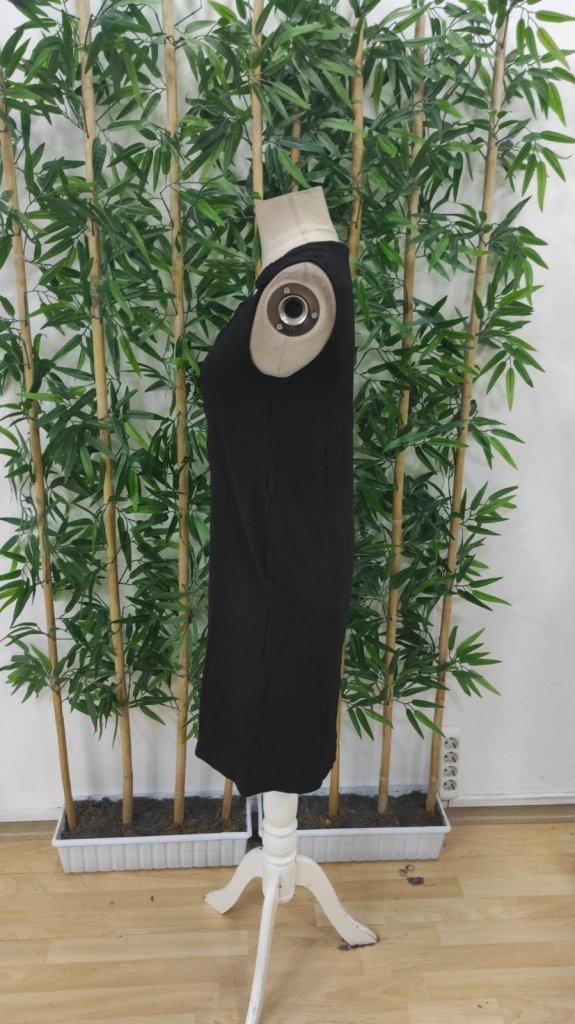 Kadın Askılı V Yakalı önden Düğmeli Narin Elbise, 25386 - Image 6