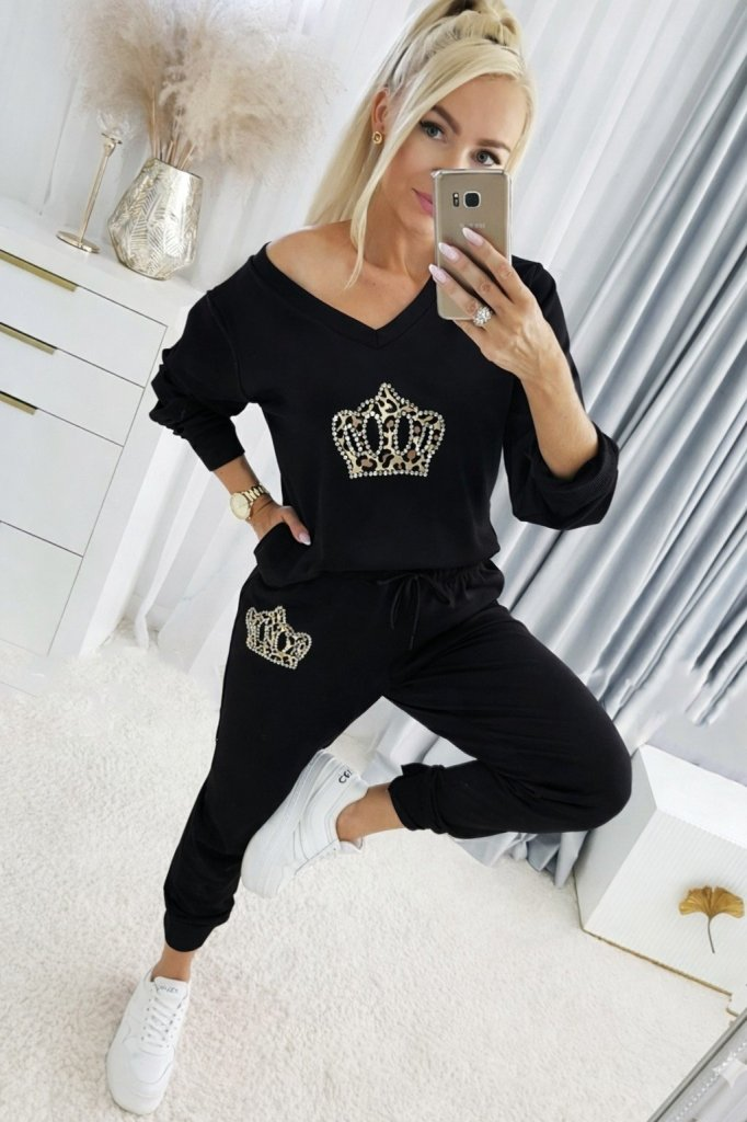 Kadın Uzun Kollu V Yakalı Desenli Viskon Iki Iplik Bluz Ve Pantolon Ikili Takım , 30888