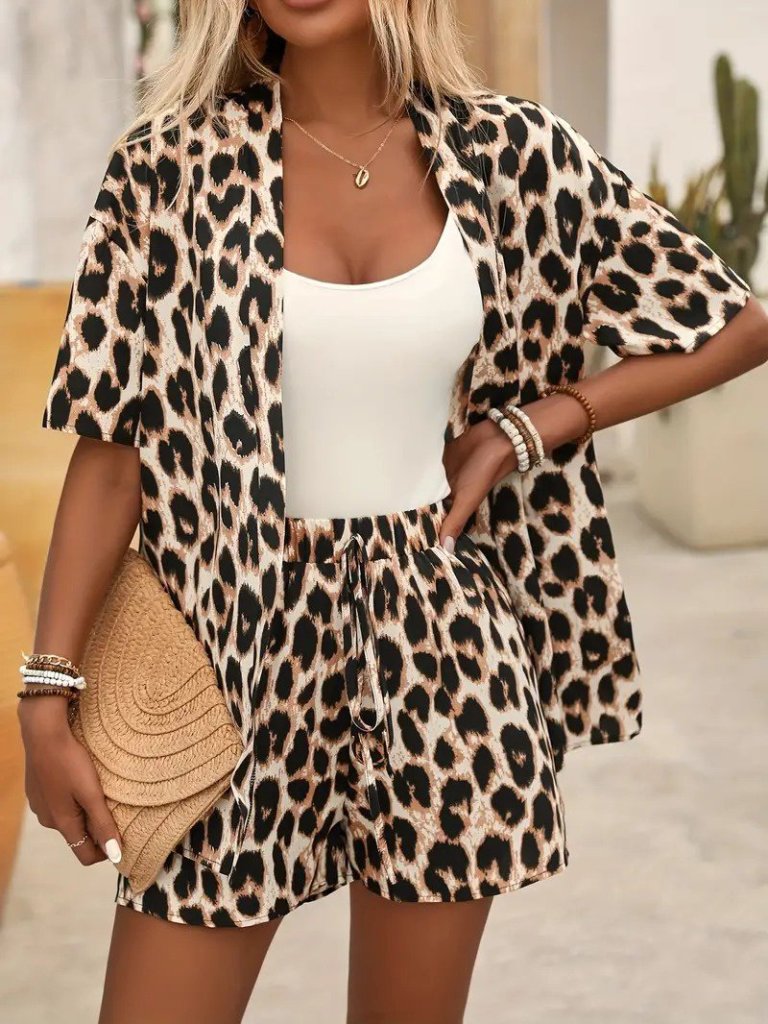 Kadın önü Açık Modal Ceket Ve Kısa Bağcıklı Short Ikili Takım , 31278