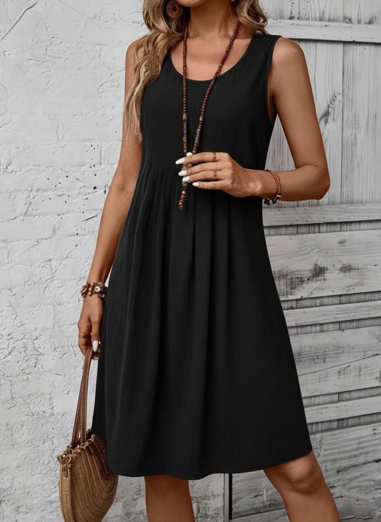 Kadın Askılı Yuvarlak Yakalı önden Pileli Kısa Aerobin Elbise , 31785