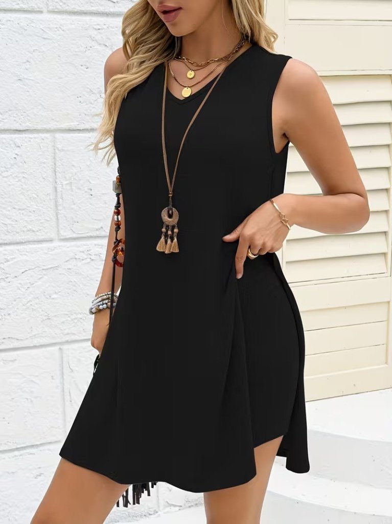 Kadın Askılı V Yakalı Yandan Yırtmaçlı Viskon Bluz Ve şort Ikili Takım , 31960