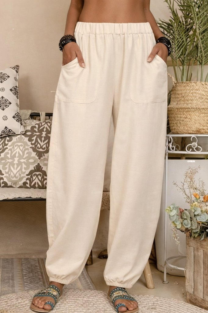 Kadın Yüksek Bel Cep Detaylı Pantolon , 32070