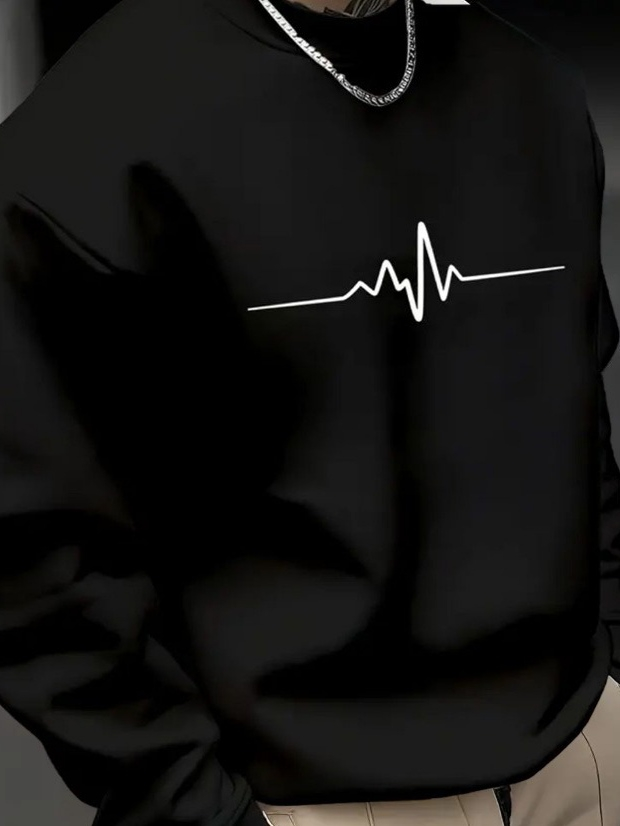 Erkek Uzun Kollu Baskılı Iki Iplik Sweat, 23415 - Image 2