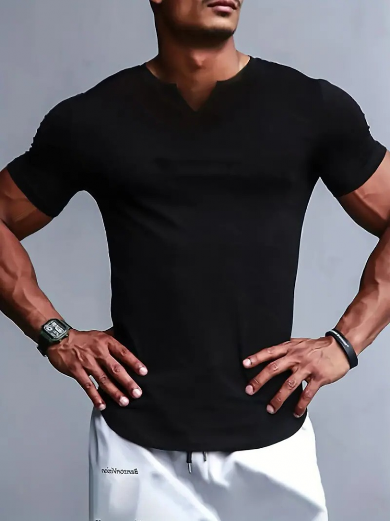 Erkek Kısa Kollu V Yaka Süprem T-shirt , 16990 - Image 3