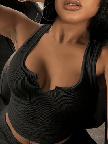 Kadın Kolsuz V Yakalı Kaşkorse Bluz, 16499