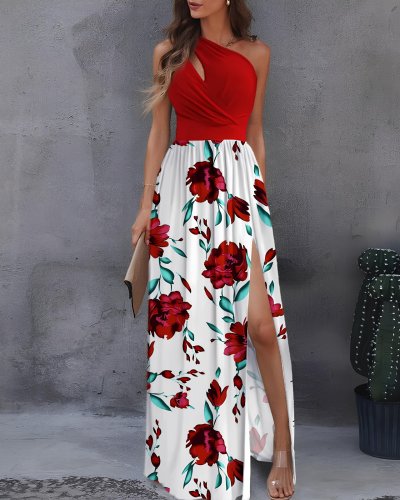 Kadın Tek Omuzdan Askılı Damla Detaylı üst Dalgıç Alt Süprem Maxi Elbise, 26507