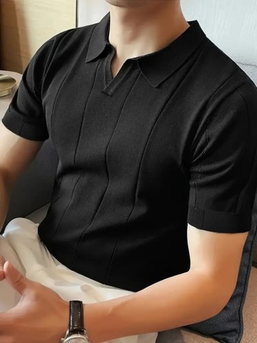 Erkek Kısa Kollu Polo Yakalı Triko Bluz, 25485