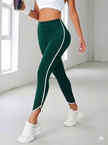 Kadın Yüksek Bel Yan şerit Detaylı Dalgıç Tayt, 30670