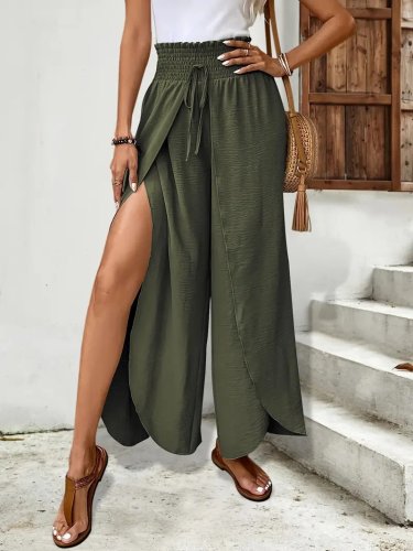 Kadın Beli Lastikli Bağcıklı önü Asimetrik Detaylı Aerobin Pantolon , 31583