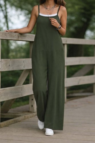 Kadın Askılı Yandan Fermuarlı Geniş Paçalı Valencia Tulum, 31595