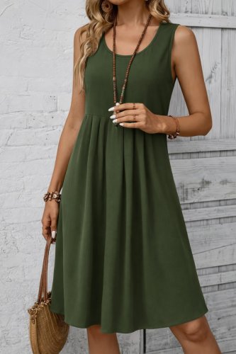 Kadın Askılı Yuvarlak Yakalı önden Pileli Kısa Aerobin Elbise , 31788