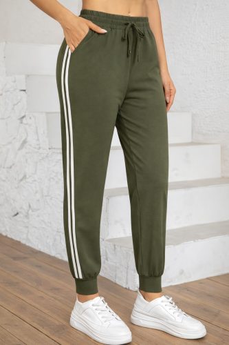 Kadın Yüksek Bel Yanı şerit Detaylı Viskon Iki Iplik Eşofman Altı, 32583