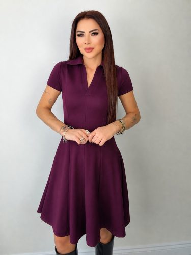 Kadın Kısa Kollu V Yakalı Kısa Modal Elbise, 34306
