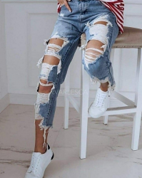 Kadın Yırtık Detay Kot Pantolon, 5063