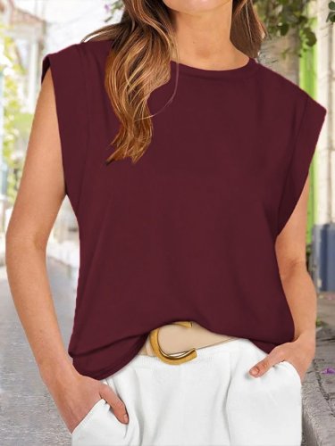 Kadın Kısa Kollu Bisiklet Yaka Viskon Bluz , 25175